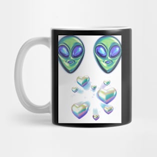 aliens and hearts Mug